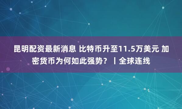 昆明配资最新消息 比特币升至11.5万美元 加密货币为何如此强势？丨全球连线
